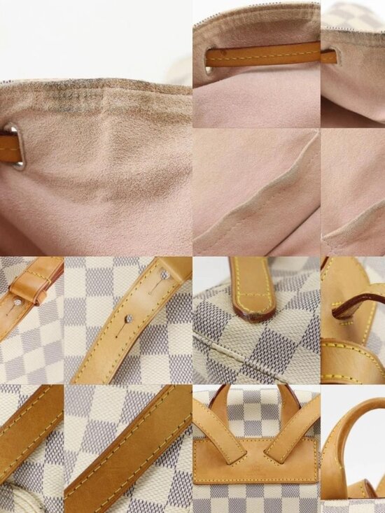 LOUIS VUITTON Speron Backpack Daypack N41578 White Damier Azur Canvas Women main image 12